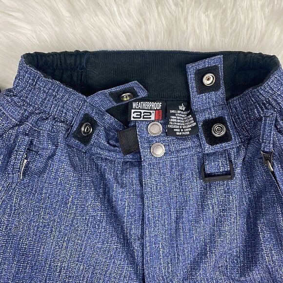 Weatherproof 32* ski pants unisex Lg 14/16 blue ⛷️🎿 - Picture 7 of 9